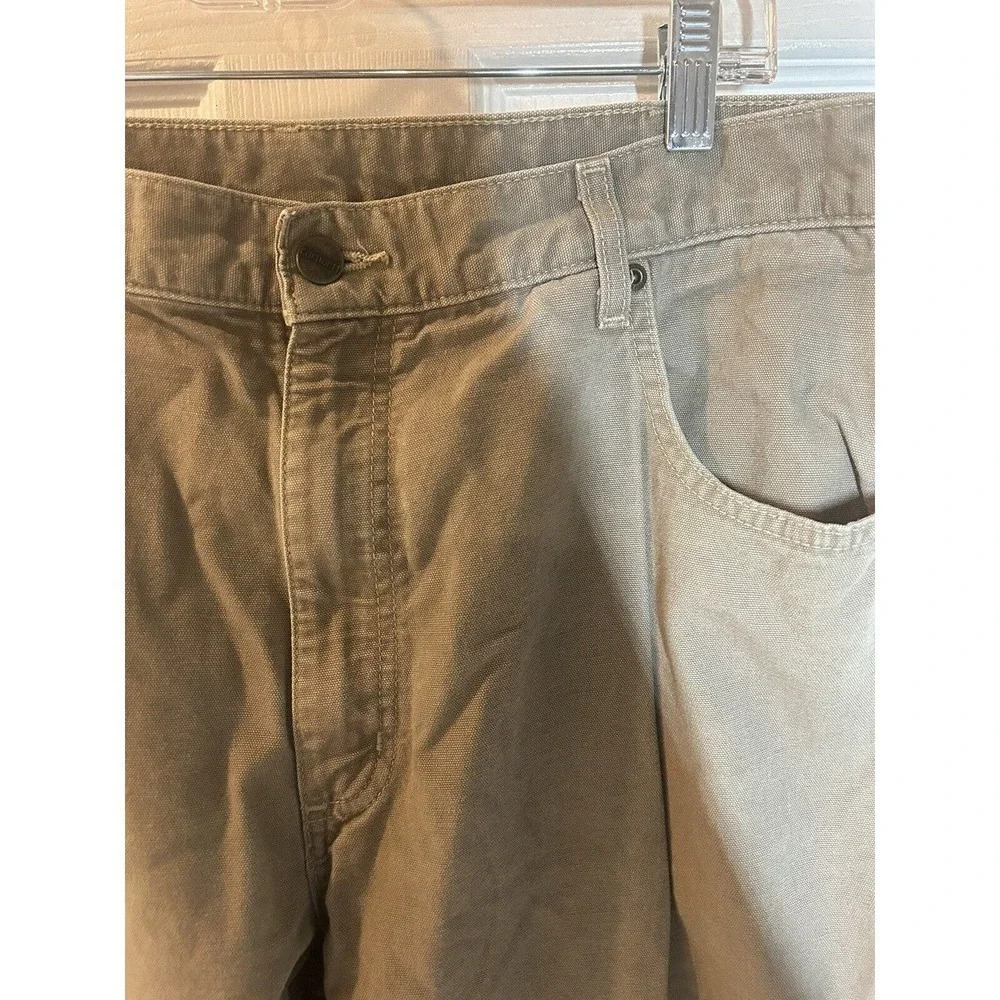 Carhartt Mens Carpenter Jeans Brown Denim Loose Fit Pockets Cotton 40x32 - Picture 10 of 12